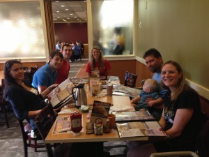 Additional family at breakfast.  This is not even half of the aunts/uncles/cousins - most did not make it for the early morning pancakes.