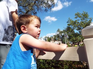 Liam watches the ill-timed parade