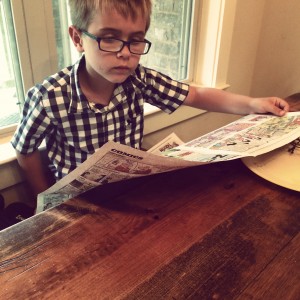 Reading the funnies