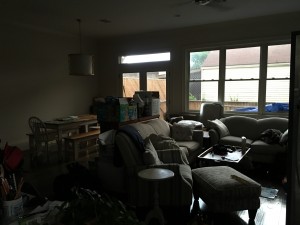 Super messy living room