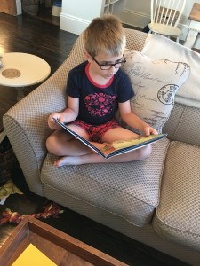 In the absence of visitors, this guy reads to his little bros