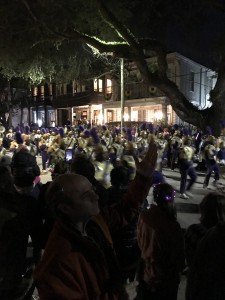 St. Aug's, the Marching 100.  These poor kids probably march 200 miles during Mardi Gras, but they get well paid for it.